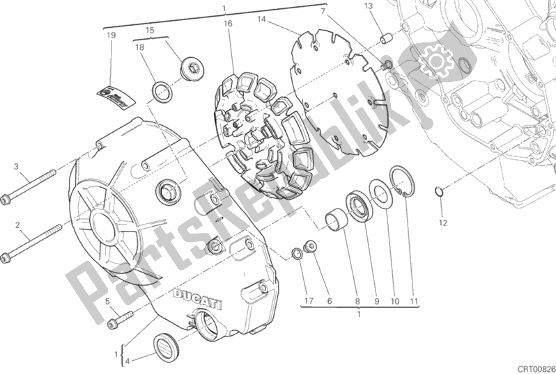 Toutes les pièces pour le Couvercle D'embrayage du Ducati Diavel Xdiavel Thailand 1260 2019